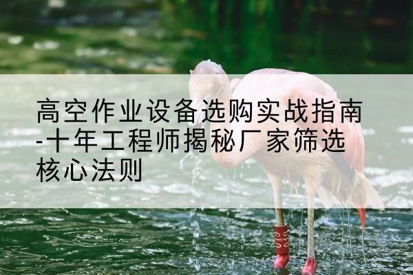 桦南剪叉式升降机厂家-高空作业设备选购实战指南-十年工程师揭秘厂家筛选核心法则