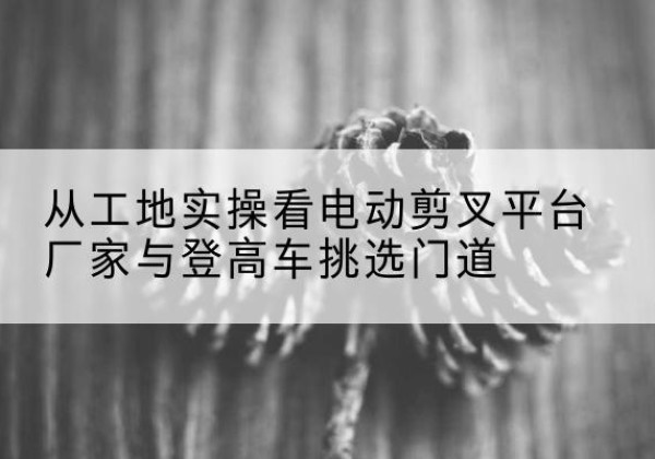 桦南电动剪叉升降平台厂家-从工地实操看电动剪叉平台厂家与登高车挑选门道