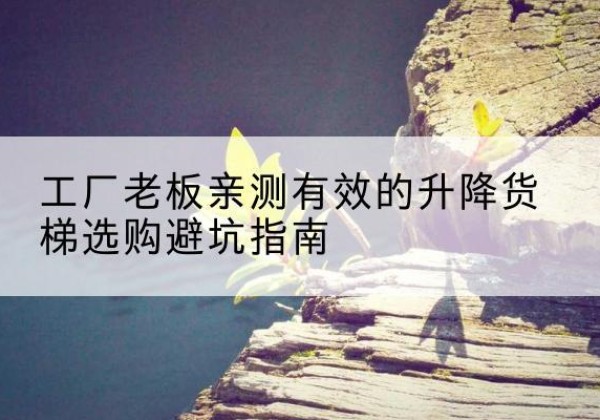 桦南升降货梯怎么选-工厂老板亲测有效的升降货梯选购避坑指南